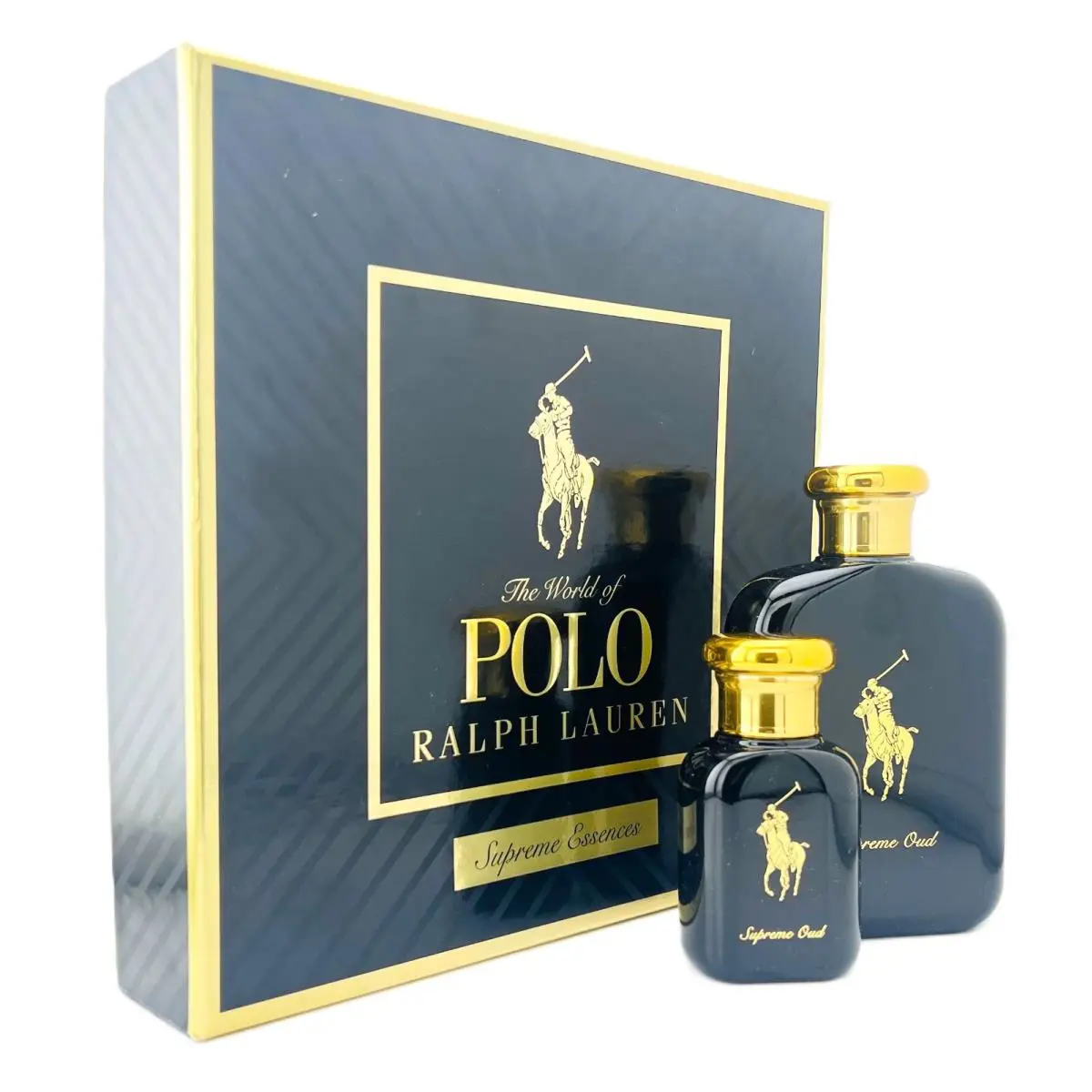 Ralph Lauren Polo Supreme Oud 2 PC Edp Spray For Men Set 4.2 OZ + 1.36 OZ