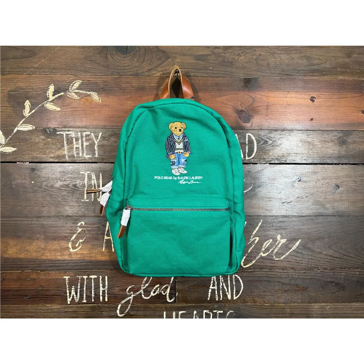 Polo Ralph Lauren Men`s Polo Bear Canvas Backpack Green