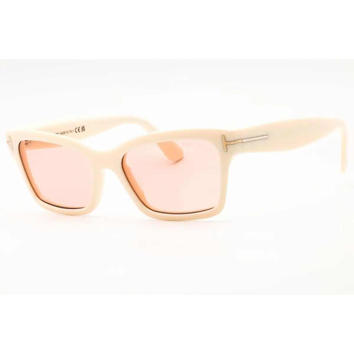 FT1085 25Z Sunglasses Ivory Frame Gradient Mirror Violet Lenses 54mm by Tom Ford
