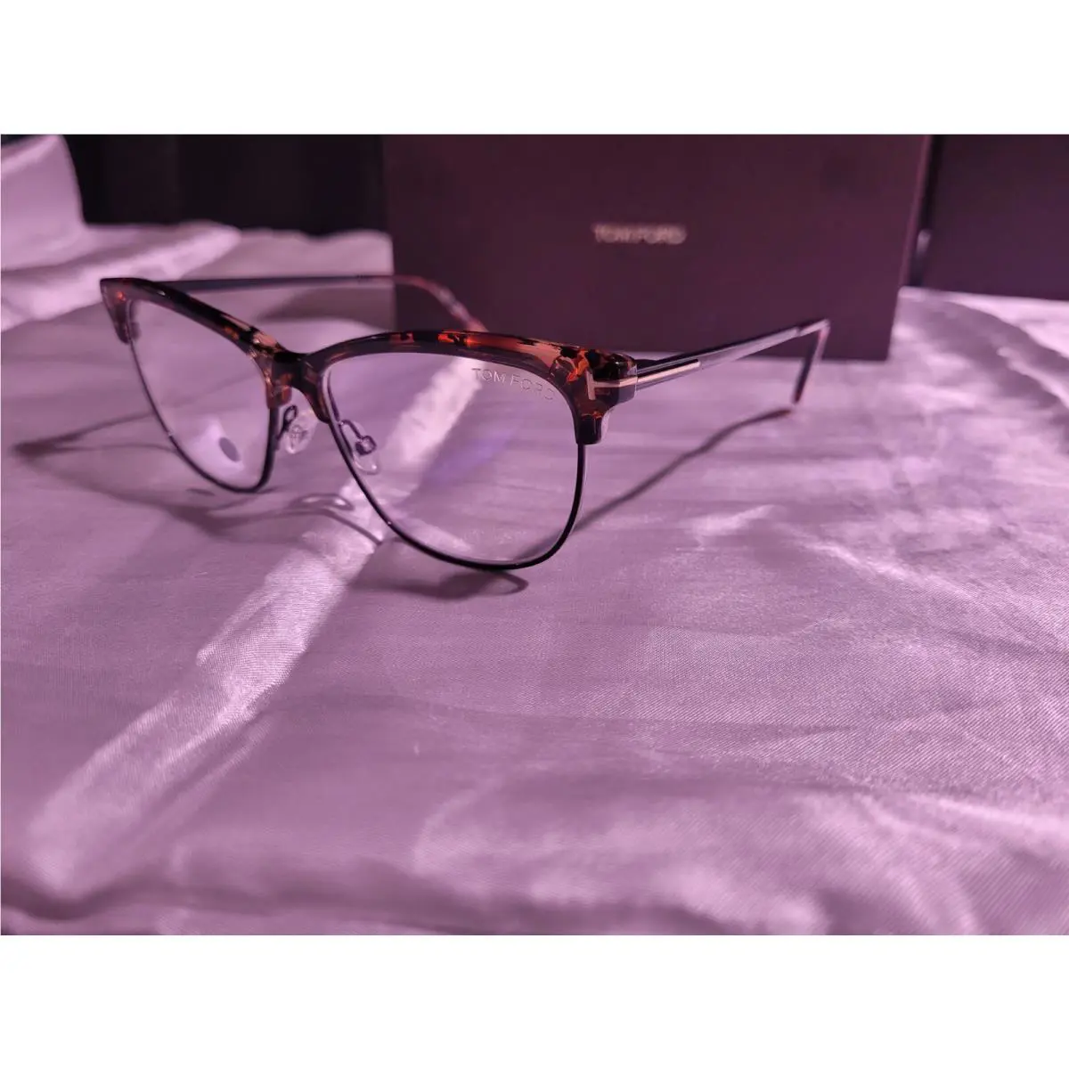 Tom Ford FT5546-B 055 Dark Havana / Blue Block 54mm Eyeglasses TF5546-B