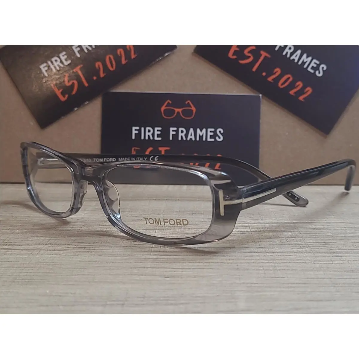 Tom Ford TF5121 020 Gray Horn Full Rim Eyeglasses Frames 51-16-135