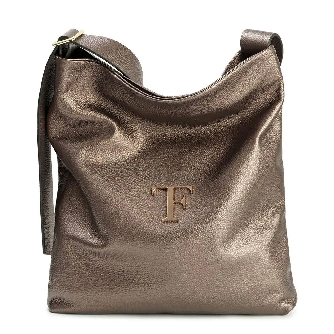 Tiffany Fred Paris Pebbled Leather Shoulder Tote Women`s Gold by Louis Vuitton