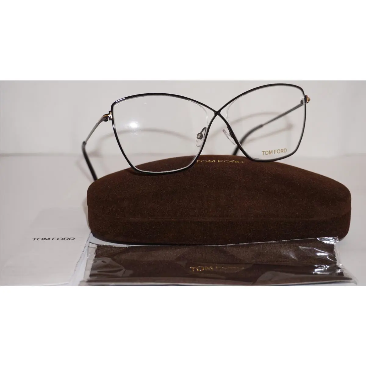 Tom Ford Eyeglasses Butterfly Shiny Black TF5518 001 57 18 140