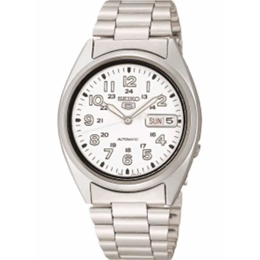 Seiko Men`s SNX801 Stainless-steel Analog with White Dial Watch
