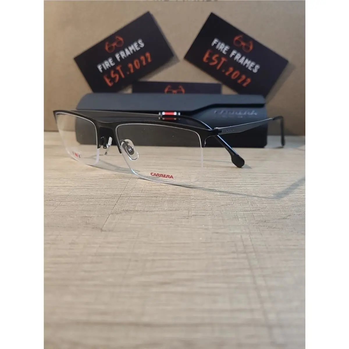 Carrera 8875 003 Men`s Matte Black Titanium Eyeglasses Frames 55-17-145