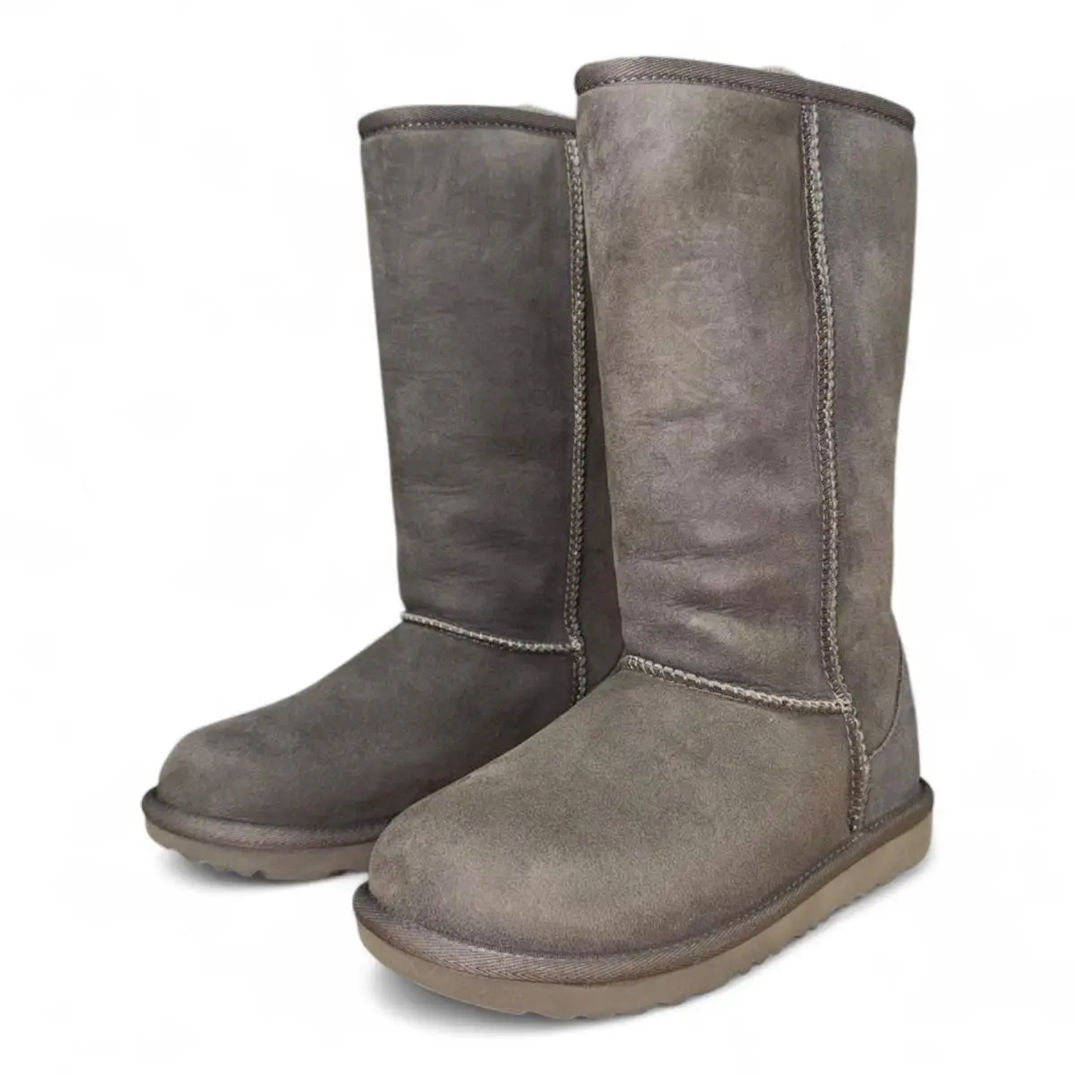 Ugg Kids Classic Tall II Boots 1017713K Sheepskin Suede Winter Shoes - Grey