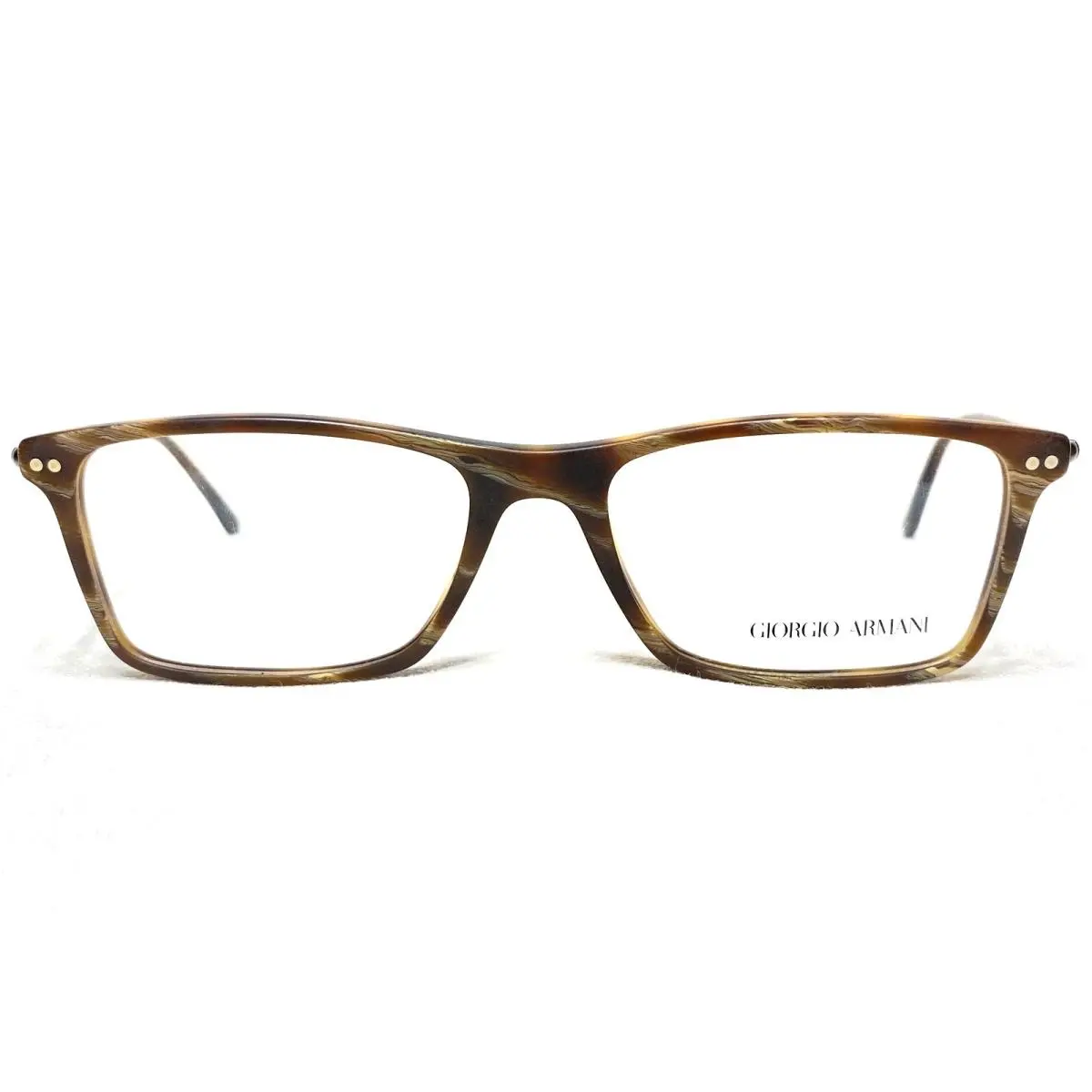 AR7037 5569 Mens Brown Horn Rectangle Eyeglasses Frames 53/17 by Giorgio Armani