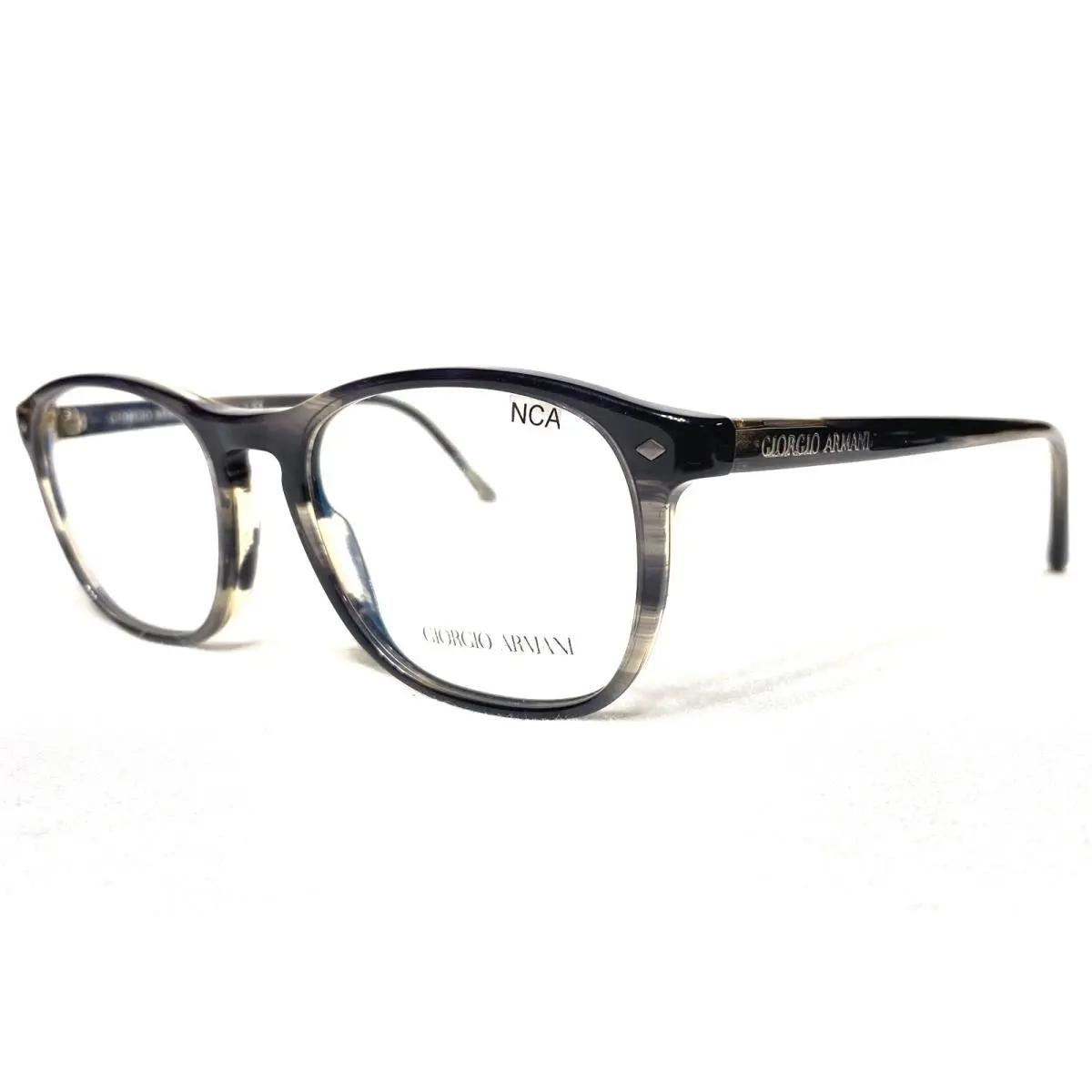 Giorgio Armani AR7003 5442 Mens Striped Brown Square Eyeglasses Frames 52/18