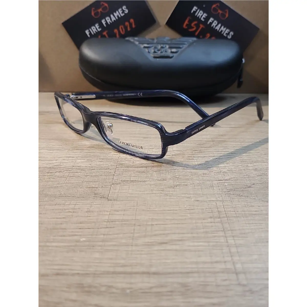 Giorgio Armani GA328 BK5 Eyeglasses Frames Blue Horn 54-17-130 Italy
