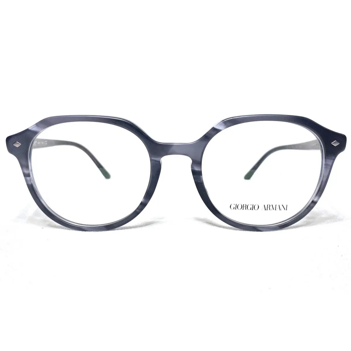 Giorgio Armani AR7132 5561 Mens Striped Grey Round Eyeglasses Frames 50/19