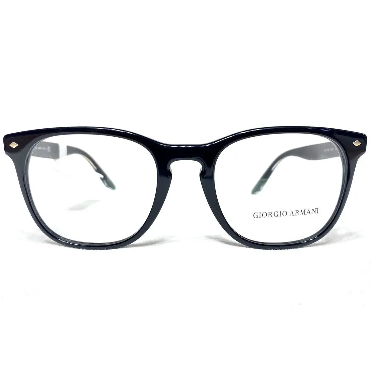 Giorgio Armani AR7185 5001 Mens Black Square Modern Eyeglasses Frames 52/20