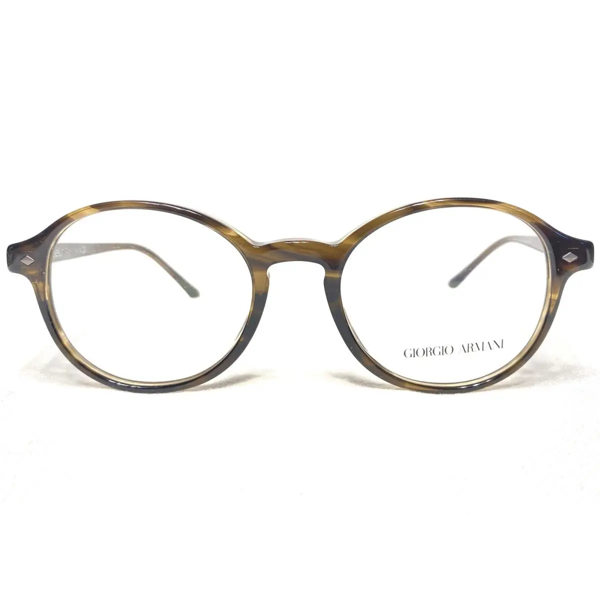 Giorgio Armani AR7004 5594 Mens Striped Brown Round Eyeglasses Frames 49/19