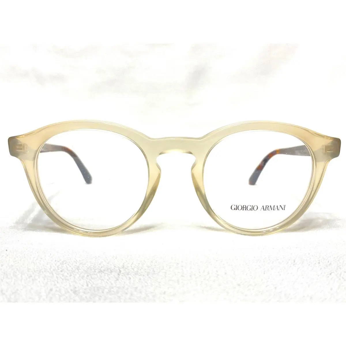 Giorgio Armani AR7159 5687 Mens Beige Round Modern Eyeglasses Frames 48/22
