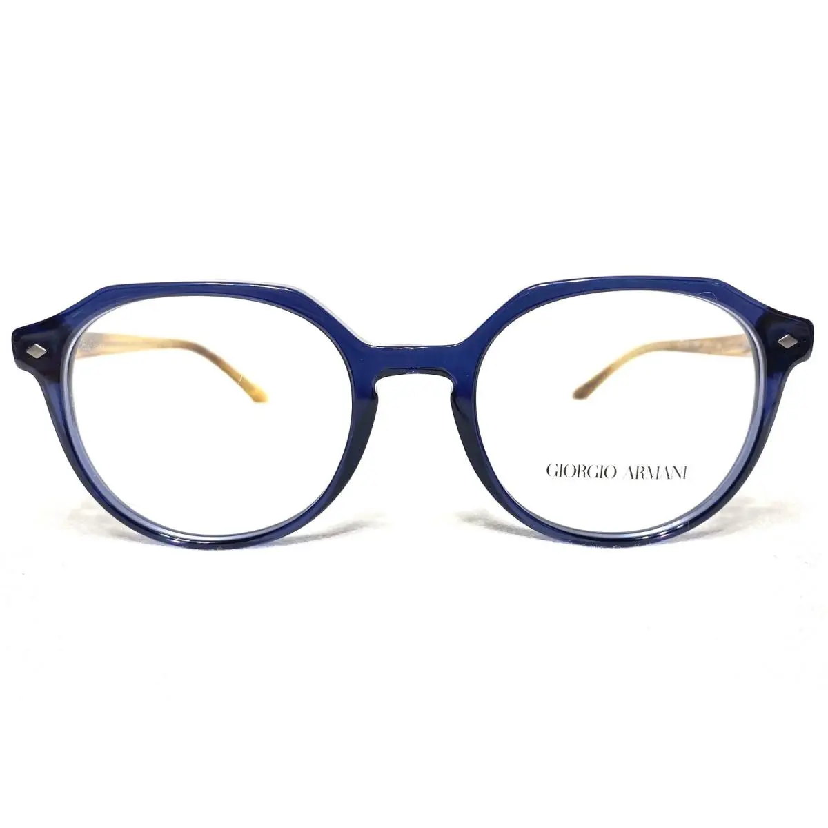 Giorgio Armani AR7132 5358 Mens Blue Round Designer Eyeglasses Frames 48/19