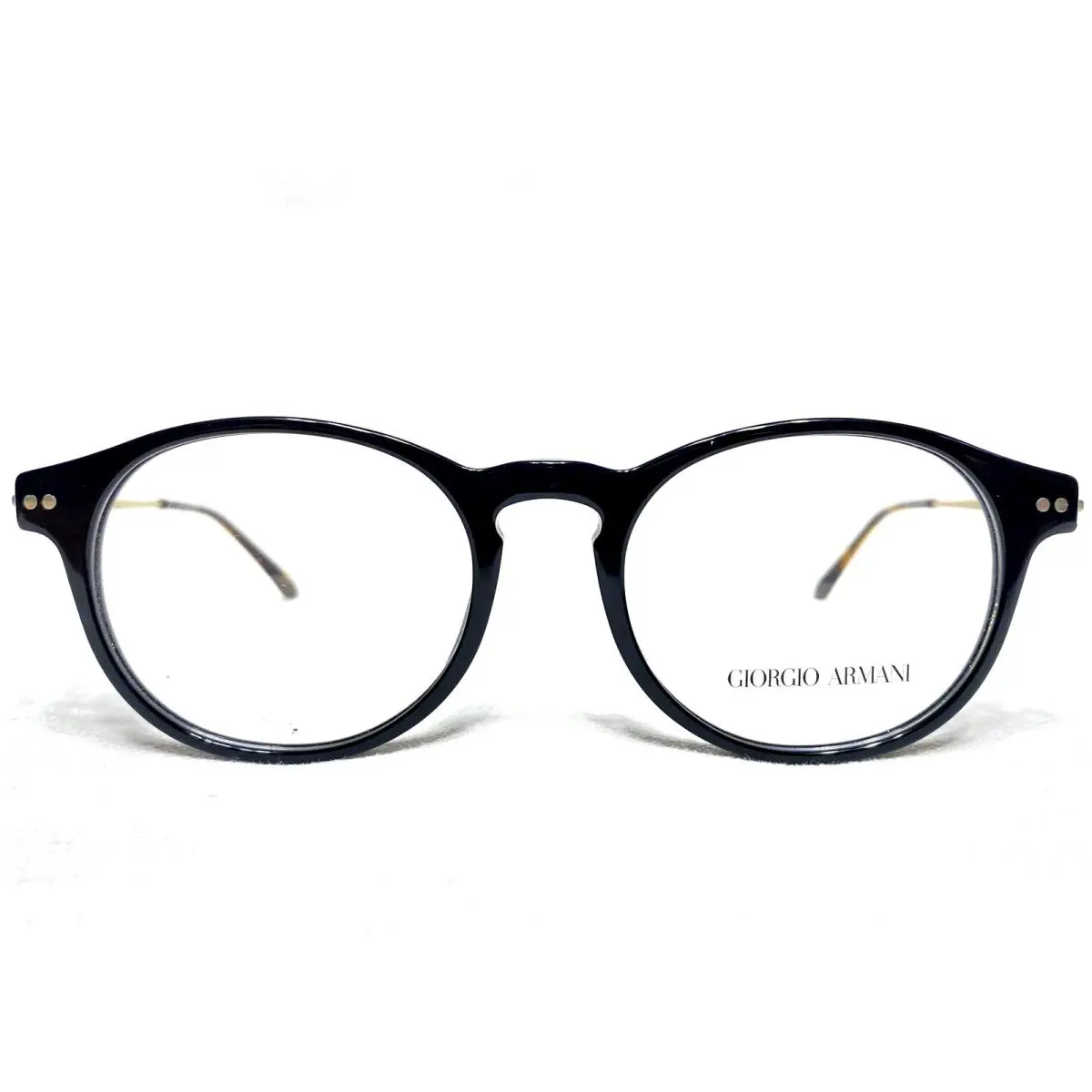 Giorgio Armani AR7010 5017 Mens Black Round Designer Eyeglasses Frames 49/18