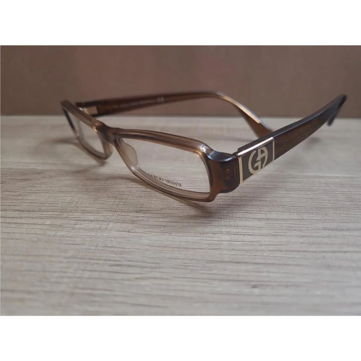 Giorgio Armani Eyeglasses Model GA 546 K7M Brown and Gold Frames