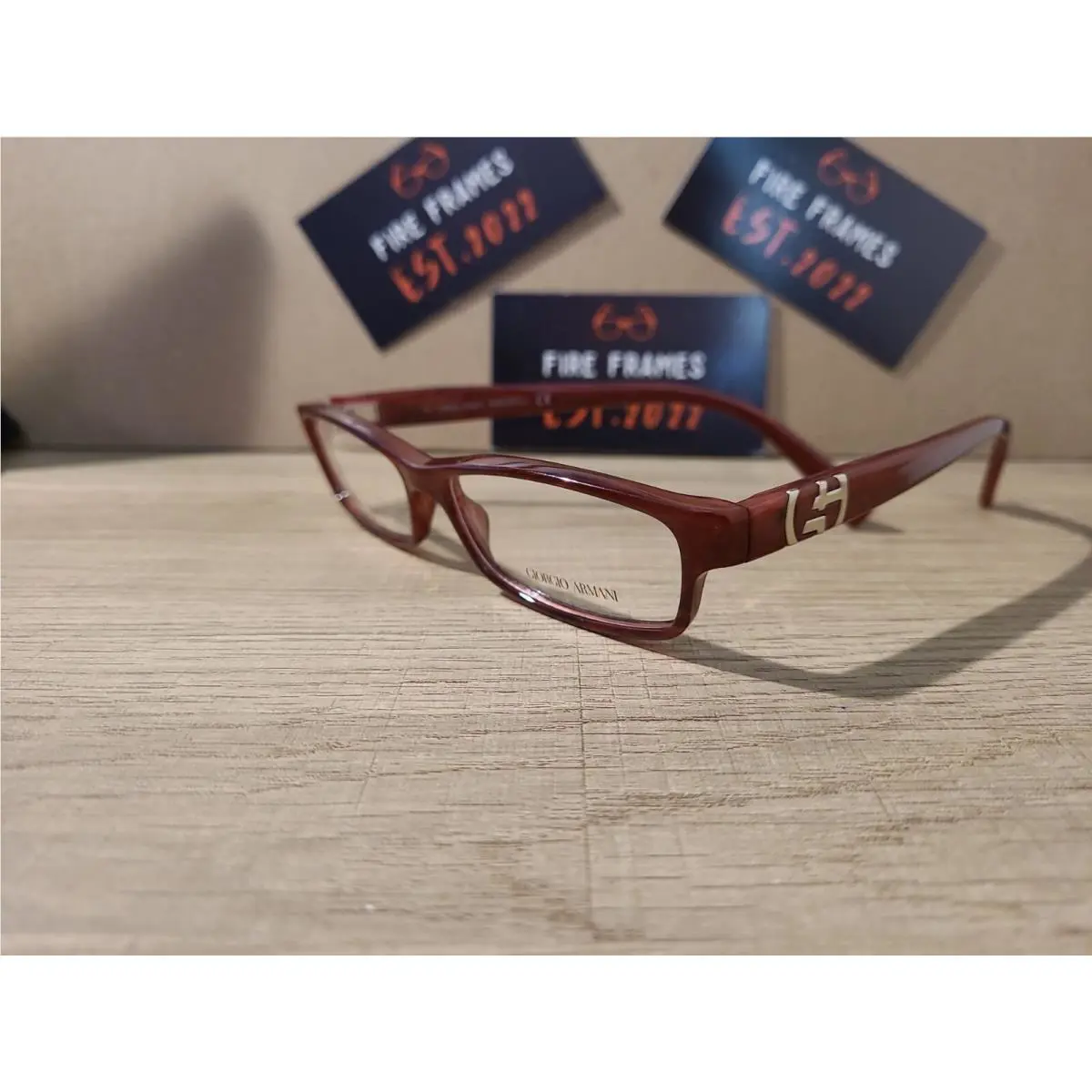 Giorgio Armani GA473 Pkb Dark Red Eyeglasses Frames Italy 54-14-140 Rare Find