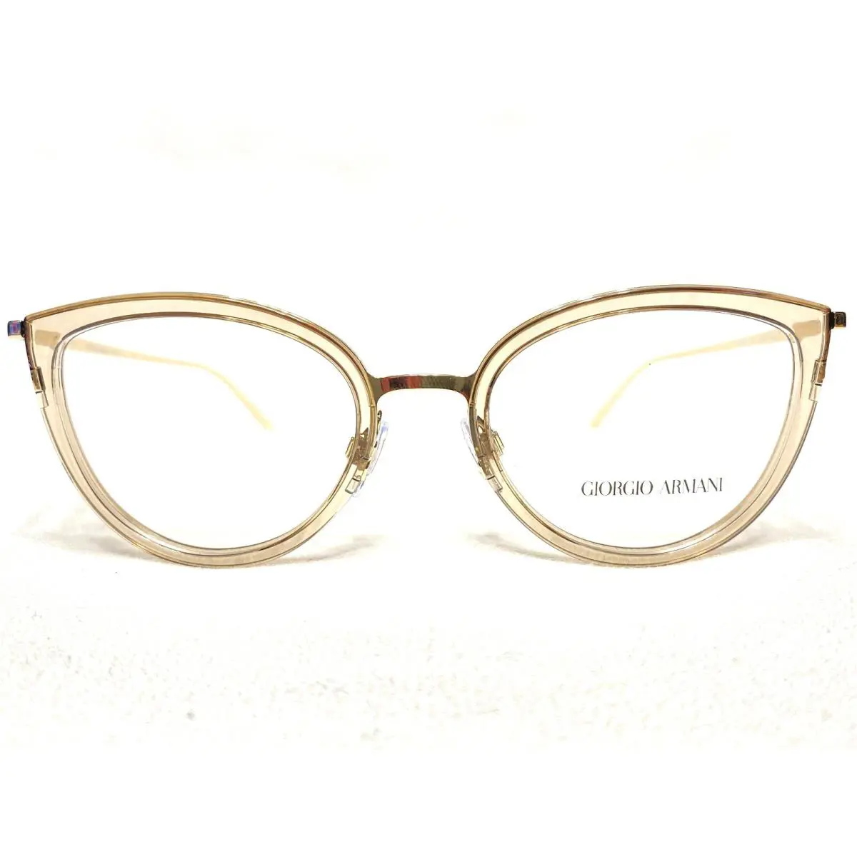 Giorgio Armani AR5068 3013 Womens Pale Gold Cats Eye Eyeglasses Frames 52/20