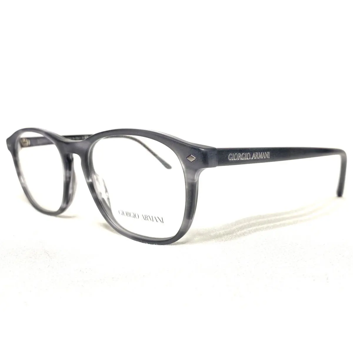 Giorgio Armani AR7003 5561 Mens Striped Grey Square Eyeglasses Frames 52/18 - Frame: Gray, Manufacturer: 5561