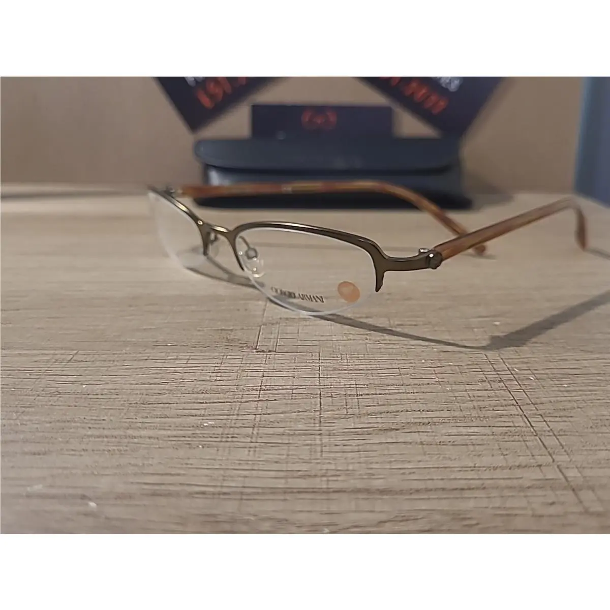 Giorgio Armani GA465 Ncz Eyeglasses Frames Italy Half Rim 49-19-130 Rare