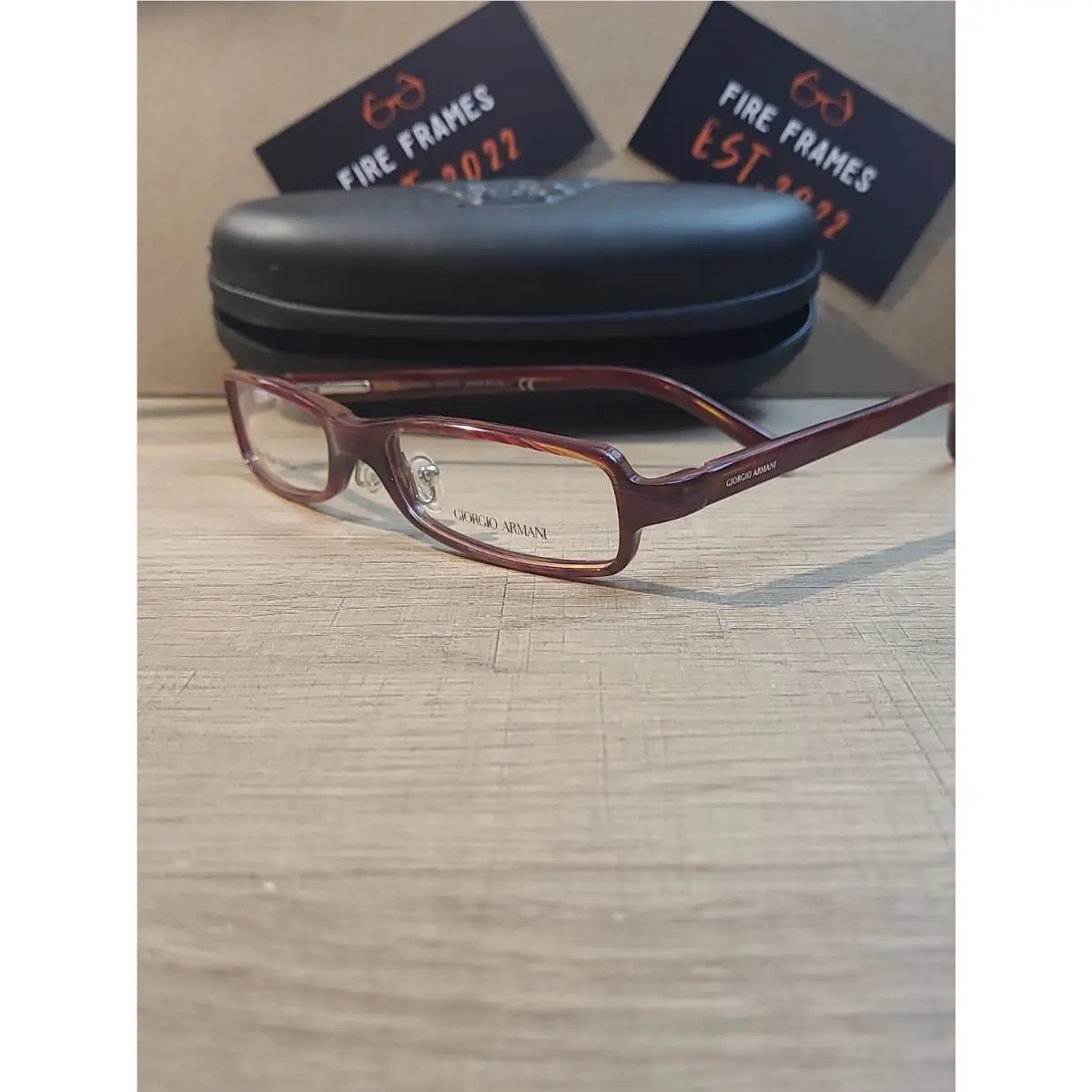 Giorgio Armani GA328 BK3 Eyeglasses Frames Red Horn 52-17-125 Italy