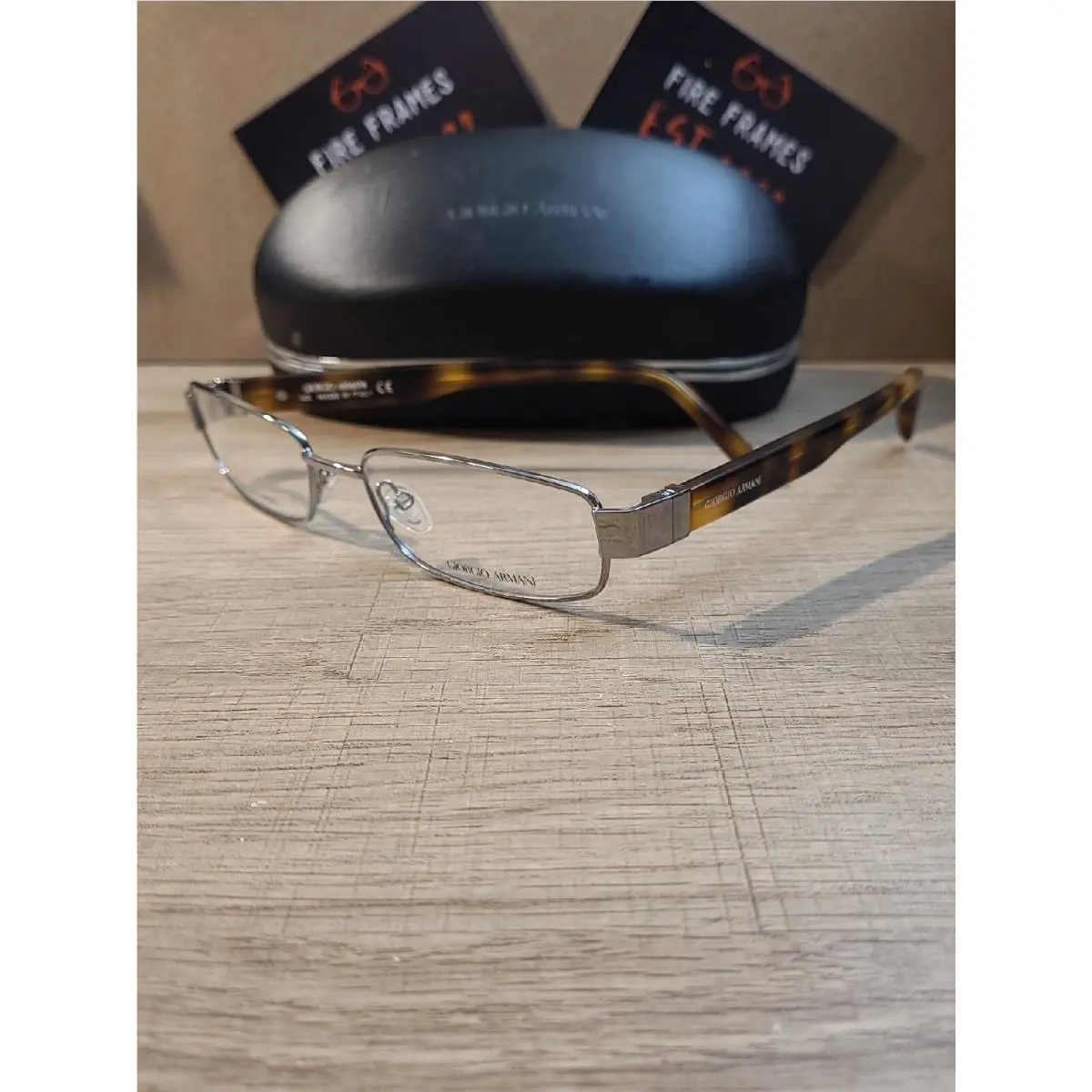 Giorgio Armani Eyeglasses Frames GA349 Dxj Tortoise Silver Rectangular 52-17-140