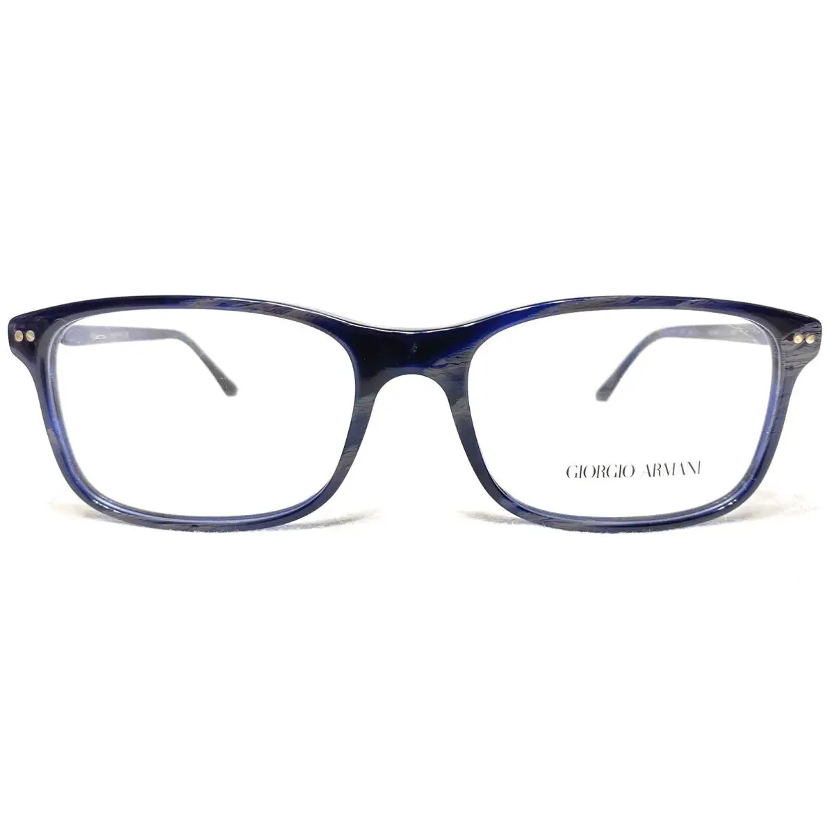 Giorgio Armani AR7024 5247 Mens Blue Horn Rectangle Eyeglasses Frames 55/17