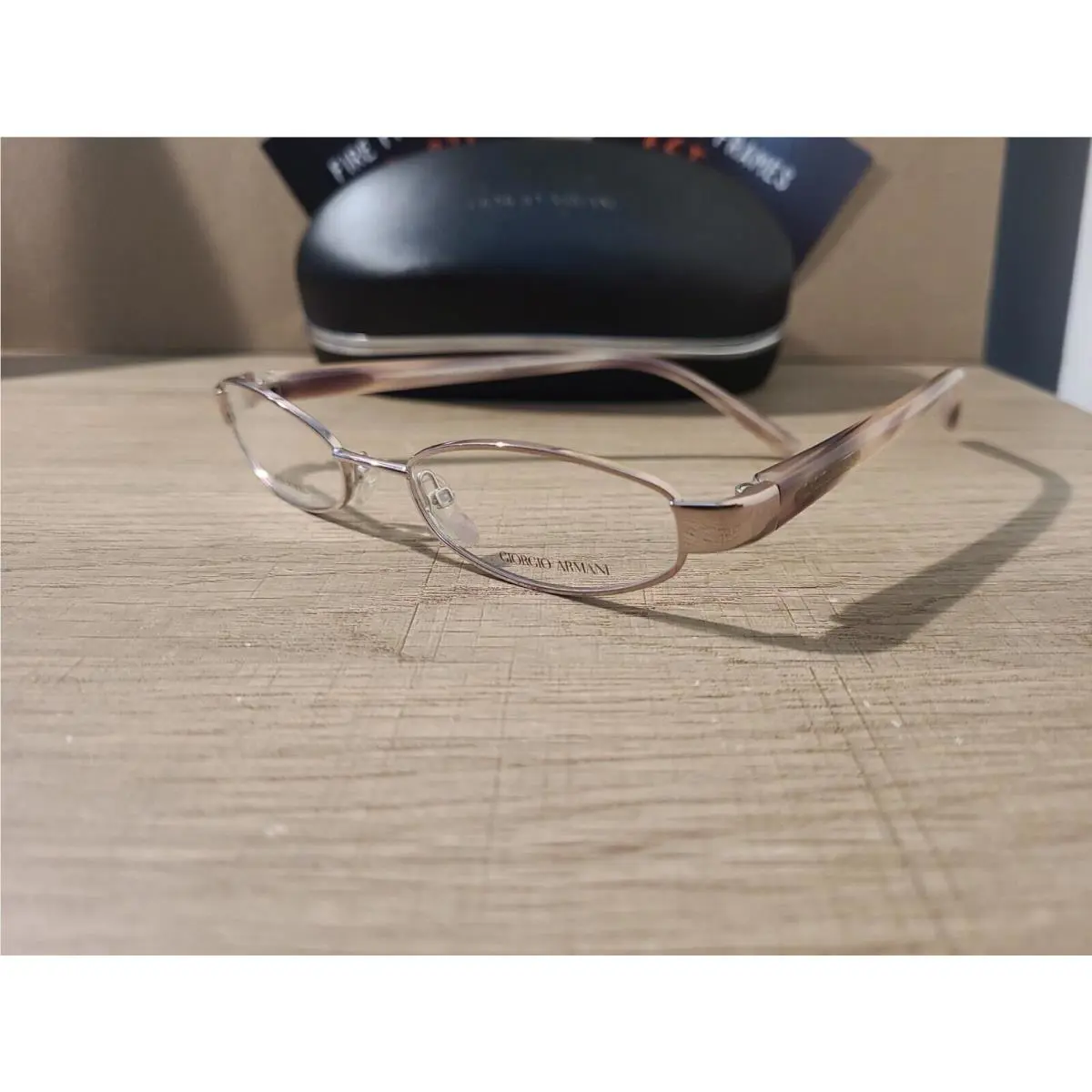 Giorgio Armani GA387 Llf Eyeglasses Frame Italy 48-17-130 Brownish Pink Polish