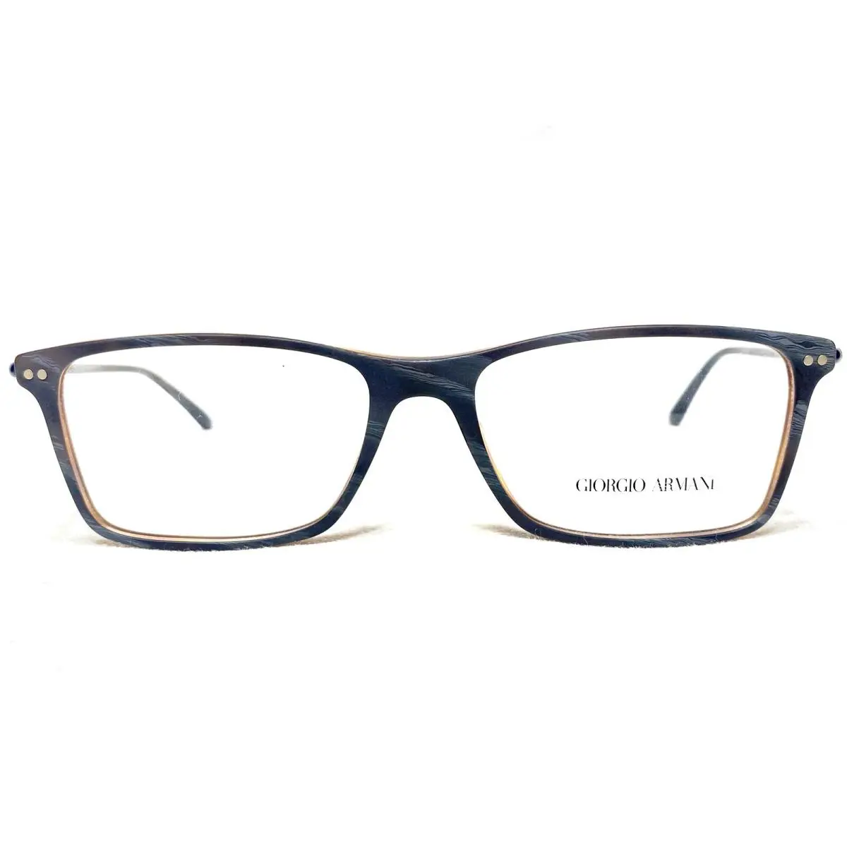 AR7037 5570 Mens Grey Horn Rectangle Eyeglasses Frames 55/17 by Giorgio Armani