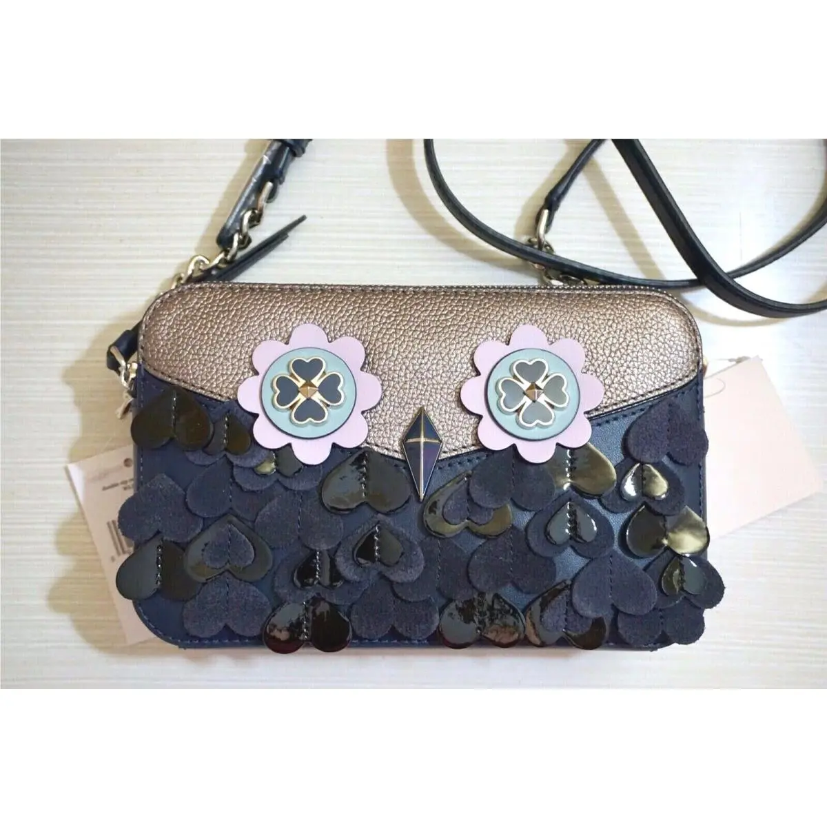 Kate Spade Zibbi Leather Double Zip Small Crossbody Nightcap wlru5607