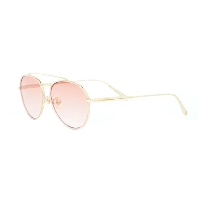Mcm Women`s Sunglasses Pink Peachy Gold Aviators 2121 737