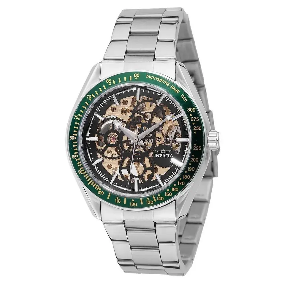 Invicta Objet D Art Excelsior Mens 43mm Automatic Watch Silver Skeleton 69452