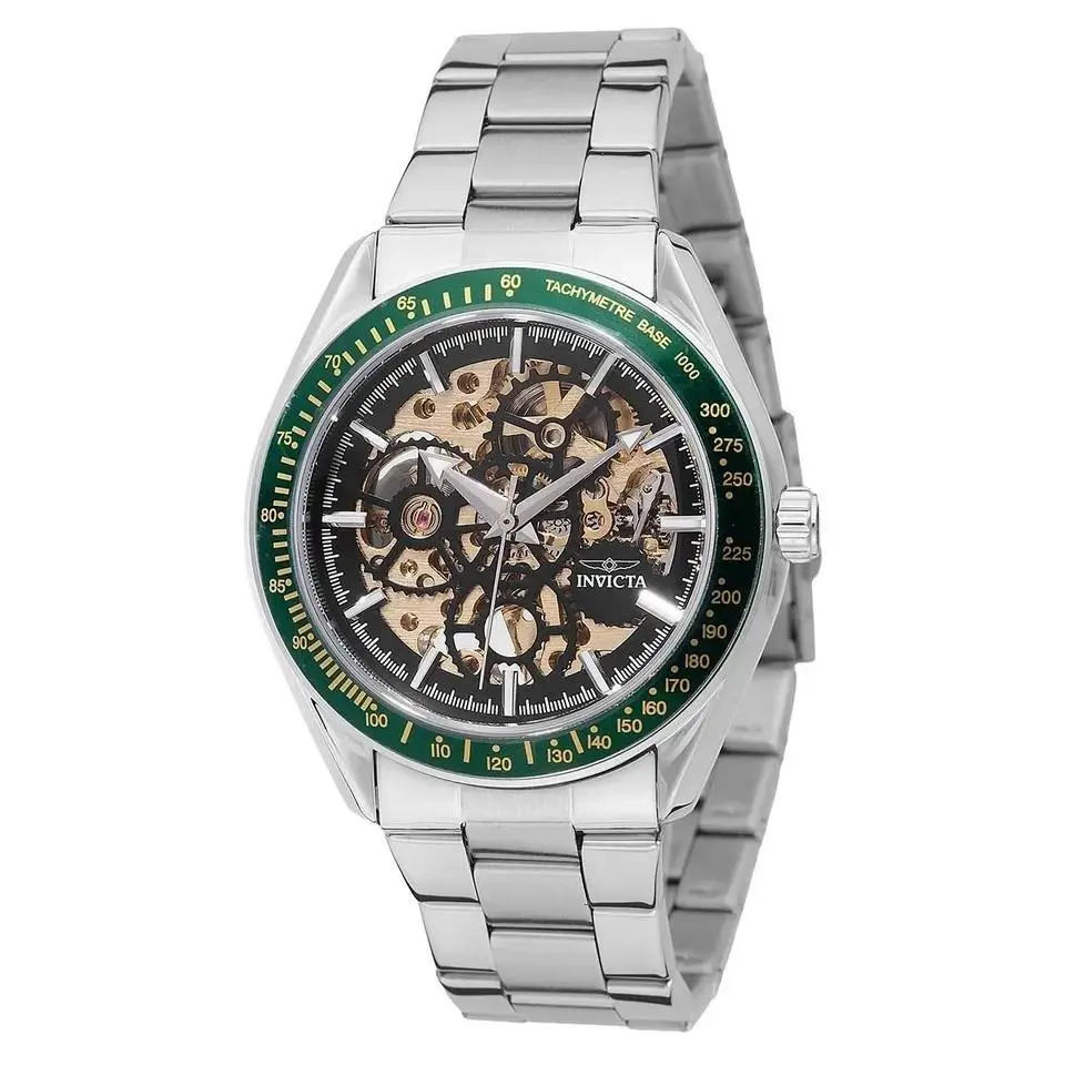 Invicta Objet D Art Excelsior Mens 43mm Automatic Watch Silver Skeleton 69452