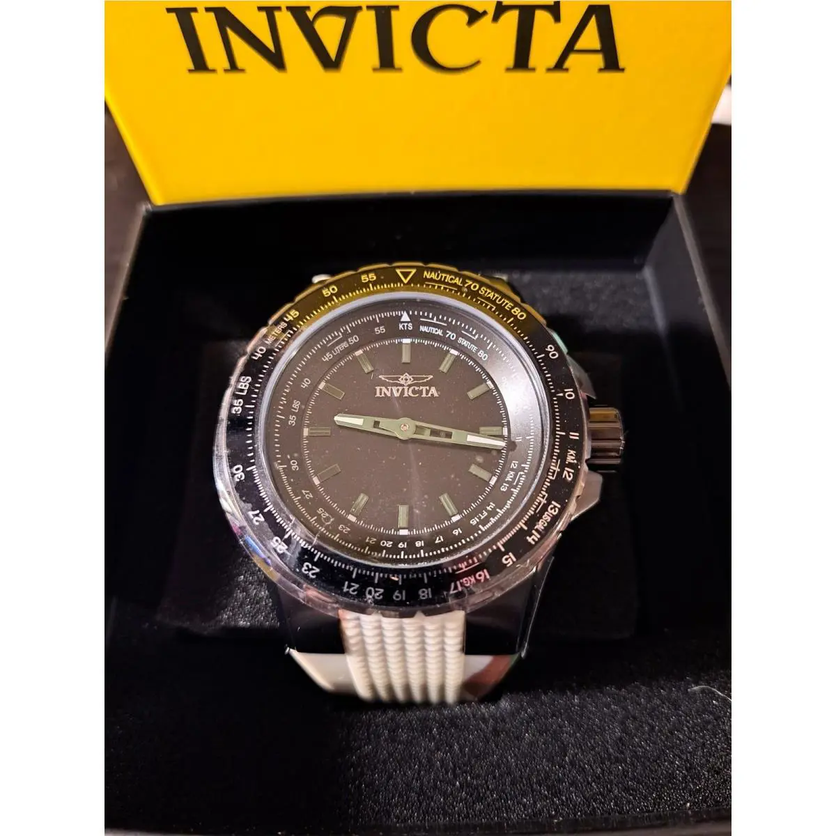 Invicta Aviator Men`s Watch 50mm Steel Silicone Band 49657