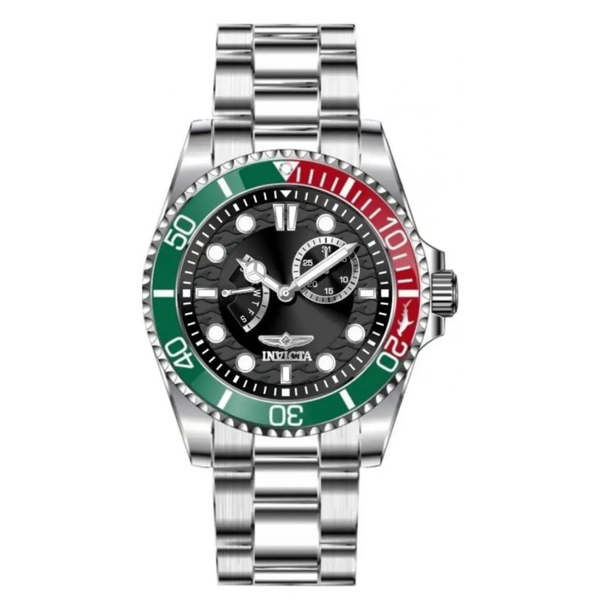 Invicta Watch Pro Diver Men 43mm Stainless Steel Steel Black Dial VD88 Quartz