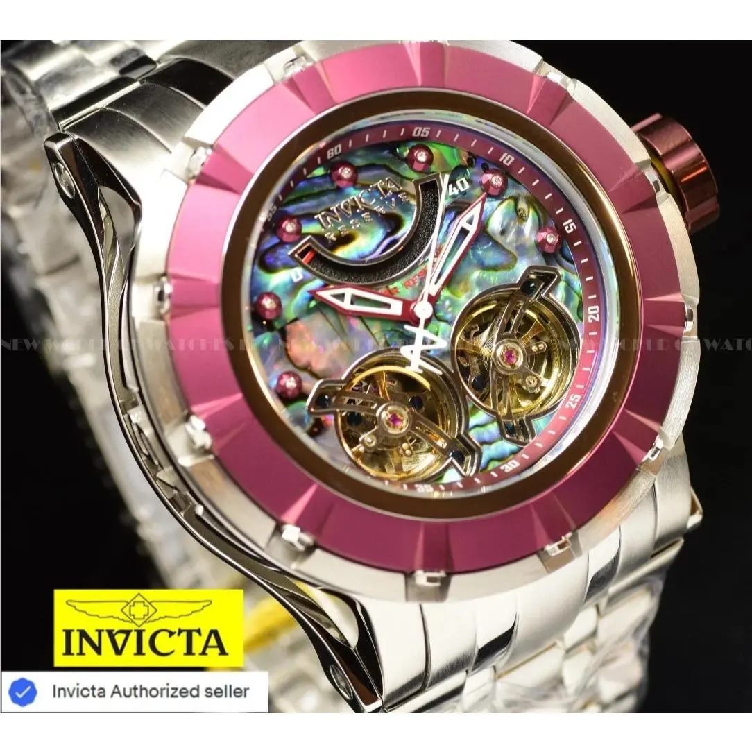 Reserve S1 Automatic 23 Jewel Abalone Shell 0.03 Carat Diamond 54mm by Invicta