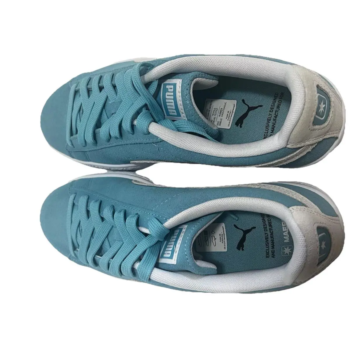 Puma shoes - PUMA Suede Classic XXI Maersk - Light Blue & White (UPC: 4065452158910) 12