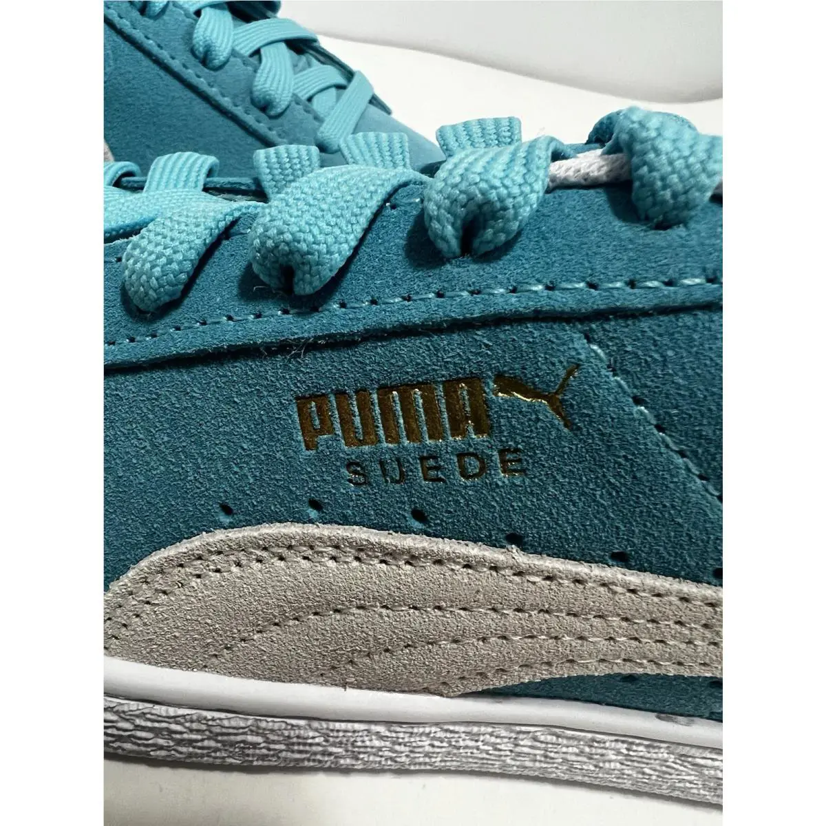 Puma shoes - PUMA Suede Classic XXI Maersk - Light Blue & White (UPC: 4065452158910) 4