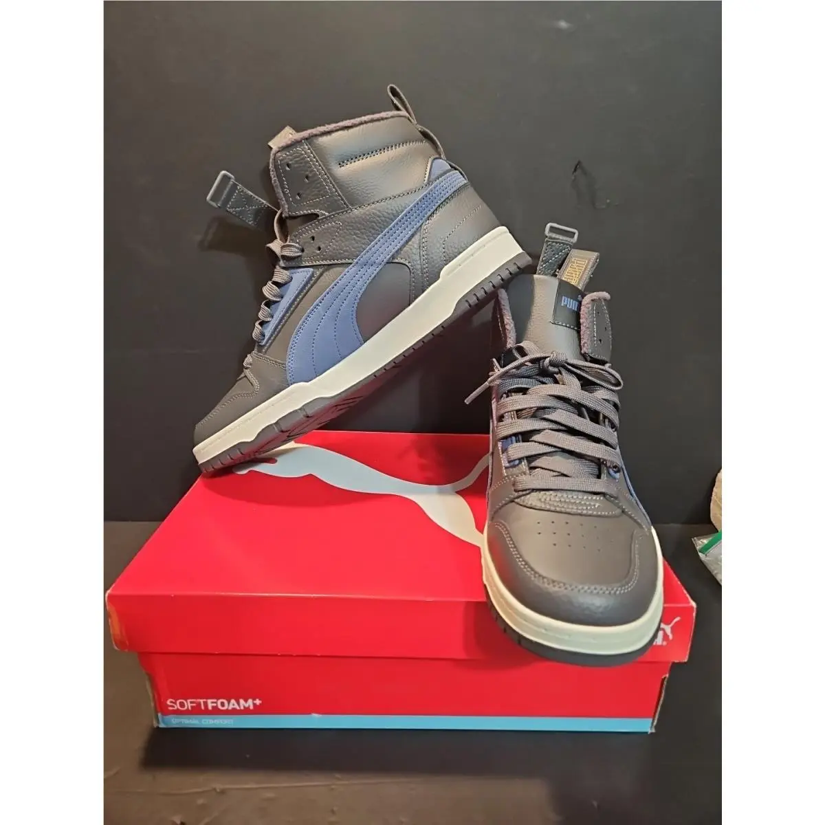 Puma Rbd Game Wtr Men`s Asphalt- Evening Sky- Gold Size 11.5