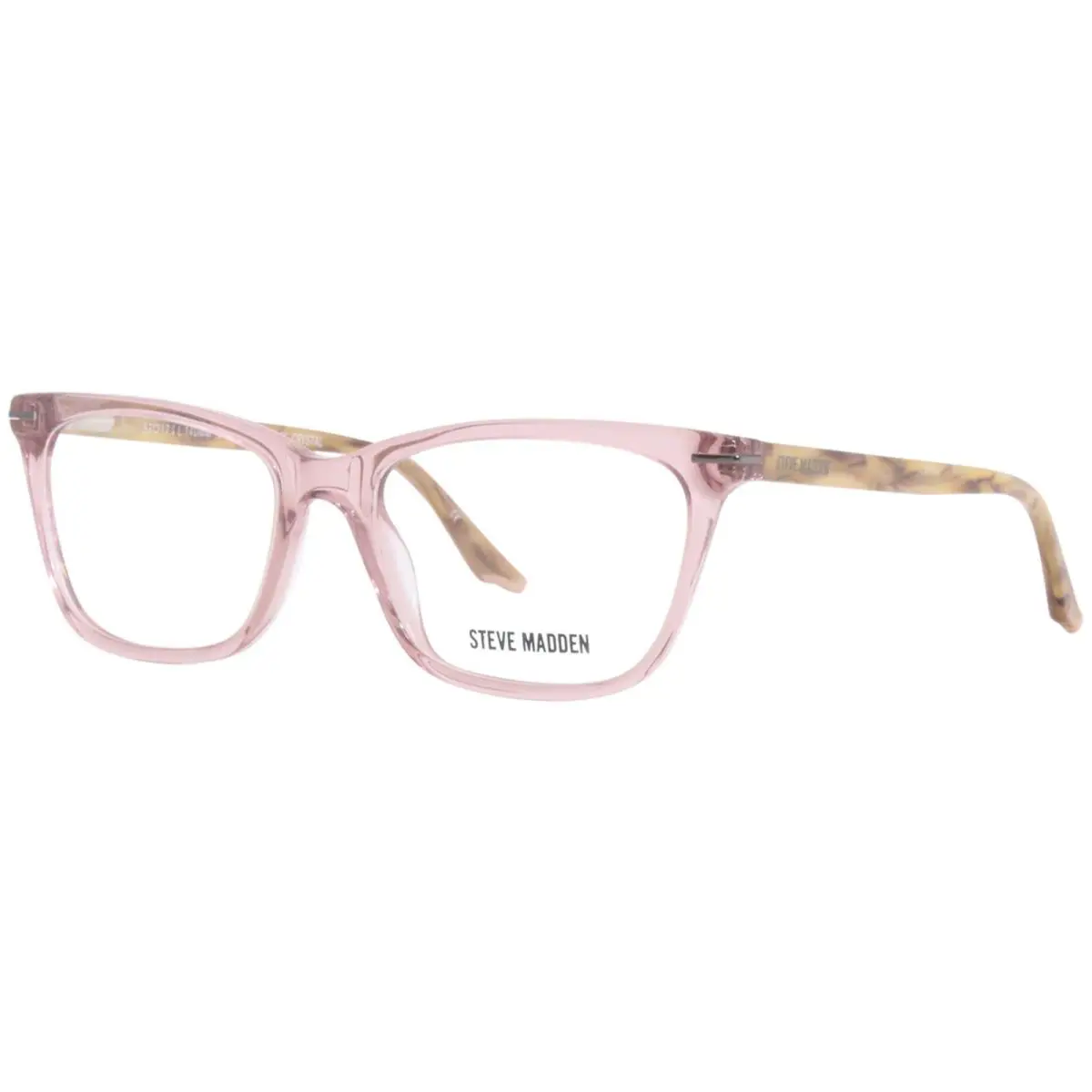 Steve Madden Shantti Eyeglasses Frame Women`s Rose Crystal Full Rim Cat Eye 53mm