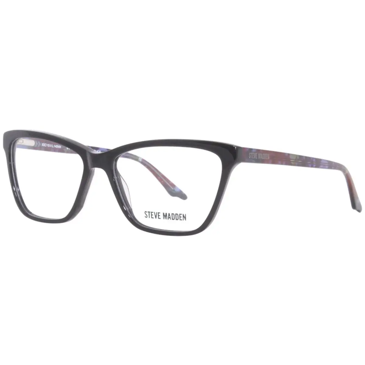 Steve Madden Roxannne Eyeglasses Frame Women`s Black Full Rim Cat Eye 53mm