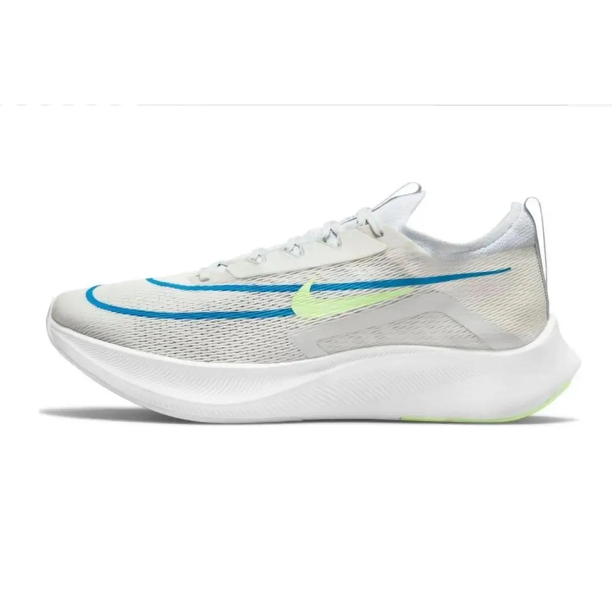 Nike Zoom Fly 4 `white Imperial Blue Lime Glow` CT2392-100 Men`s Shoes