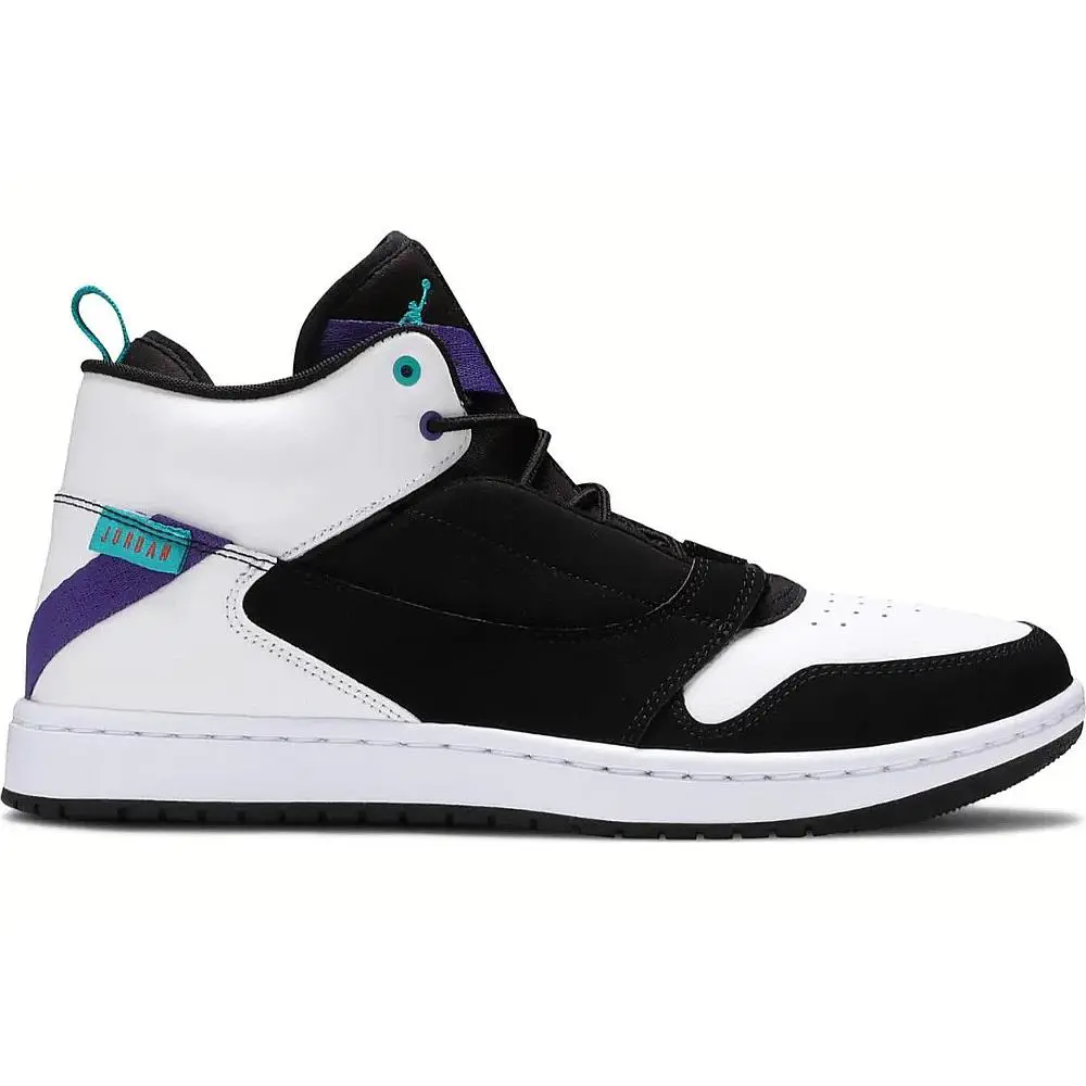 Nike Air Jordan Fadeaway 1 One Black White Basketball Athletic Shoes - Black