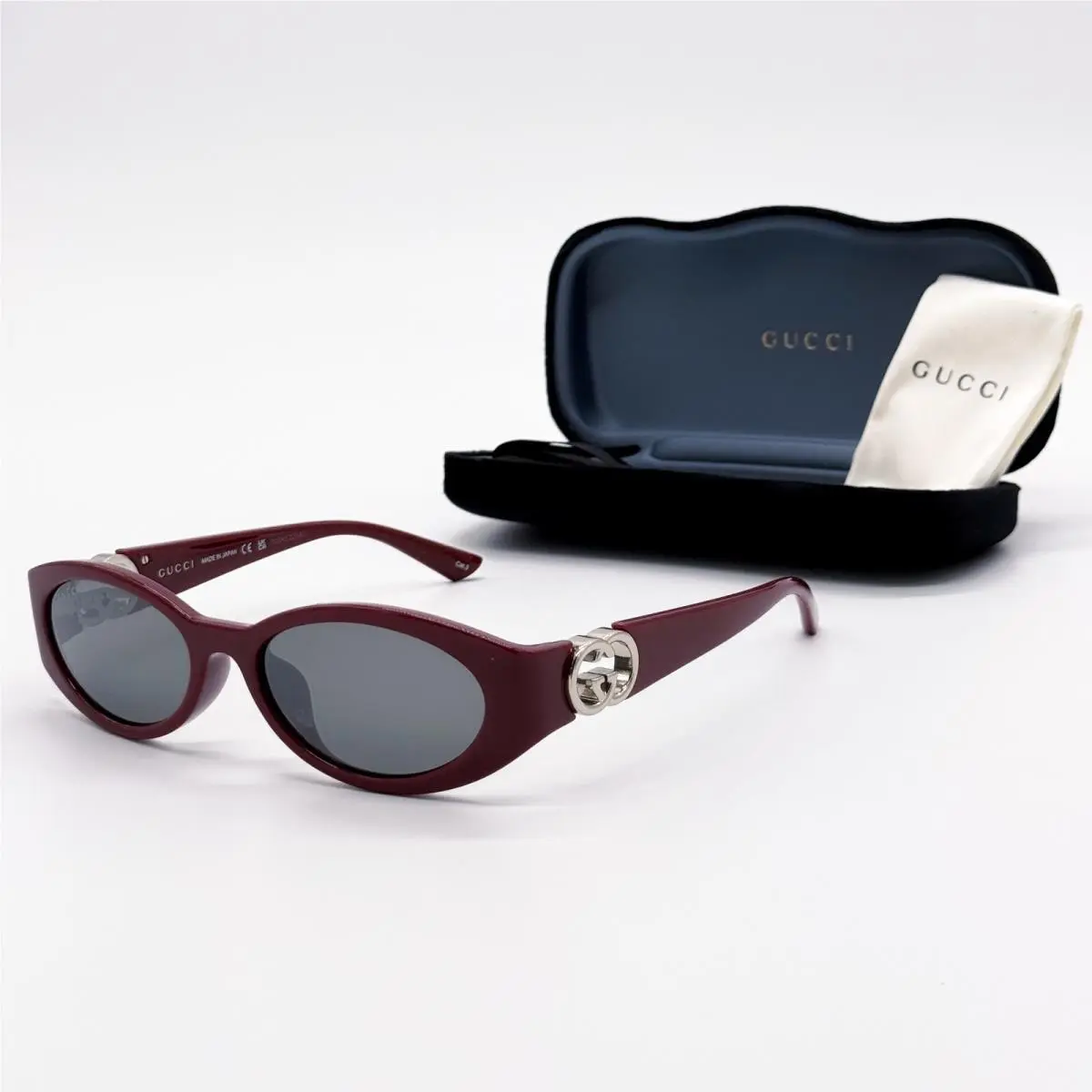 Gucci Sunglasses Women Round Burgundy Gucci GG1662SA 006