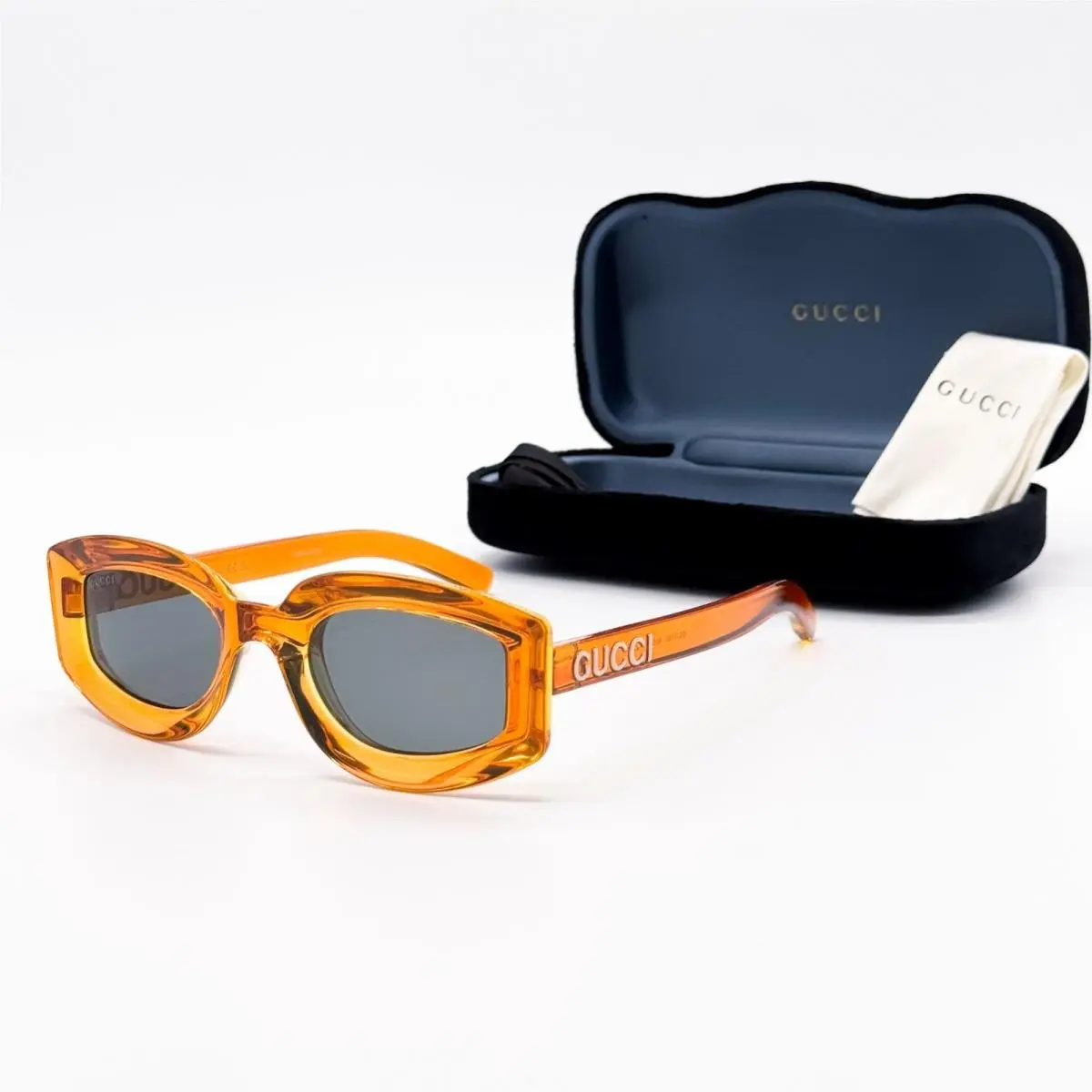GG1719S 005 Gucci Women Orange Sunglasses