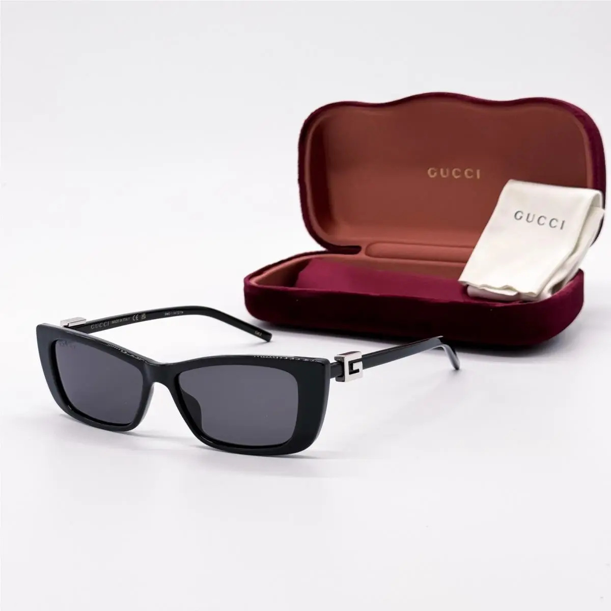 Gucci GG1681S 001 Black Cat Eye Women Sunglasses Gucci