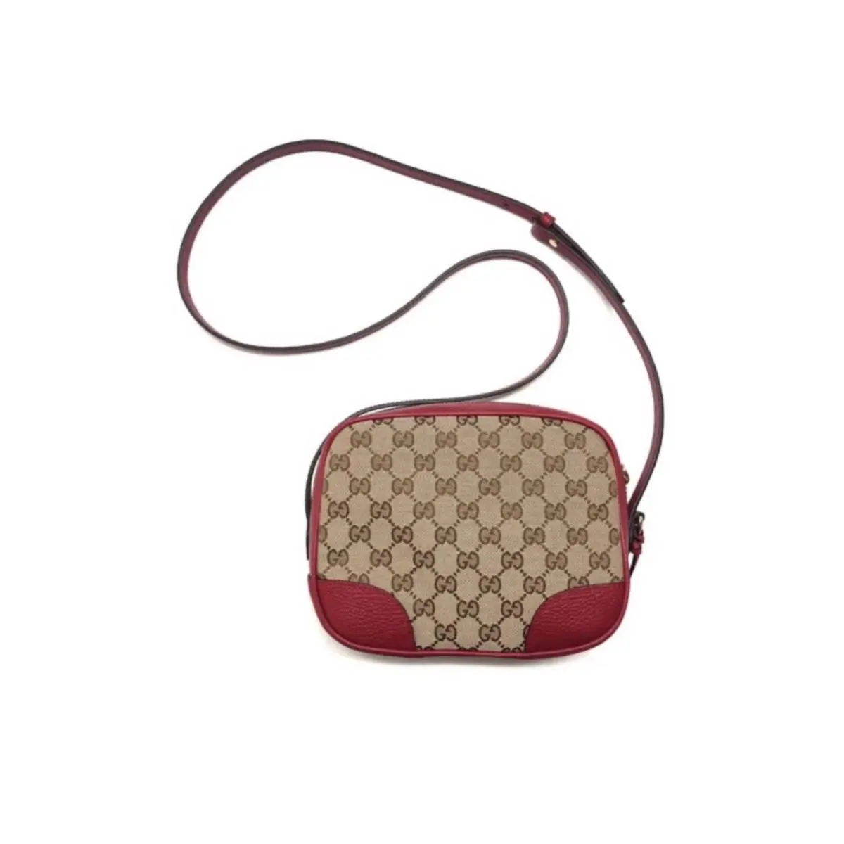 Gucci Bree GG Supreme Monogram Red Messenger Wallet Crossbody Shoulder Bag