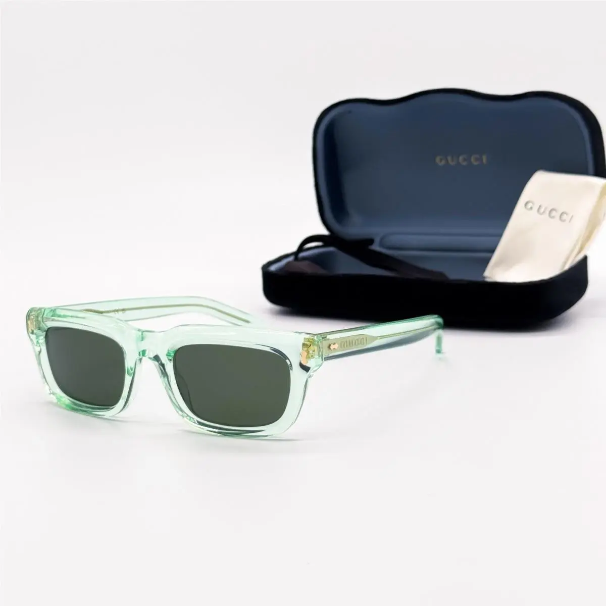 GG1524S 004 Gucci Unisex Green Sunglasses Gucci