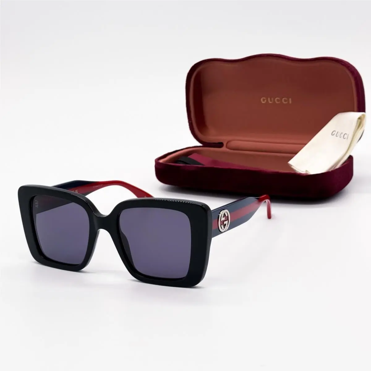 Gucci GG1861S 004 Women Shiny Black Sunglasses Gucci