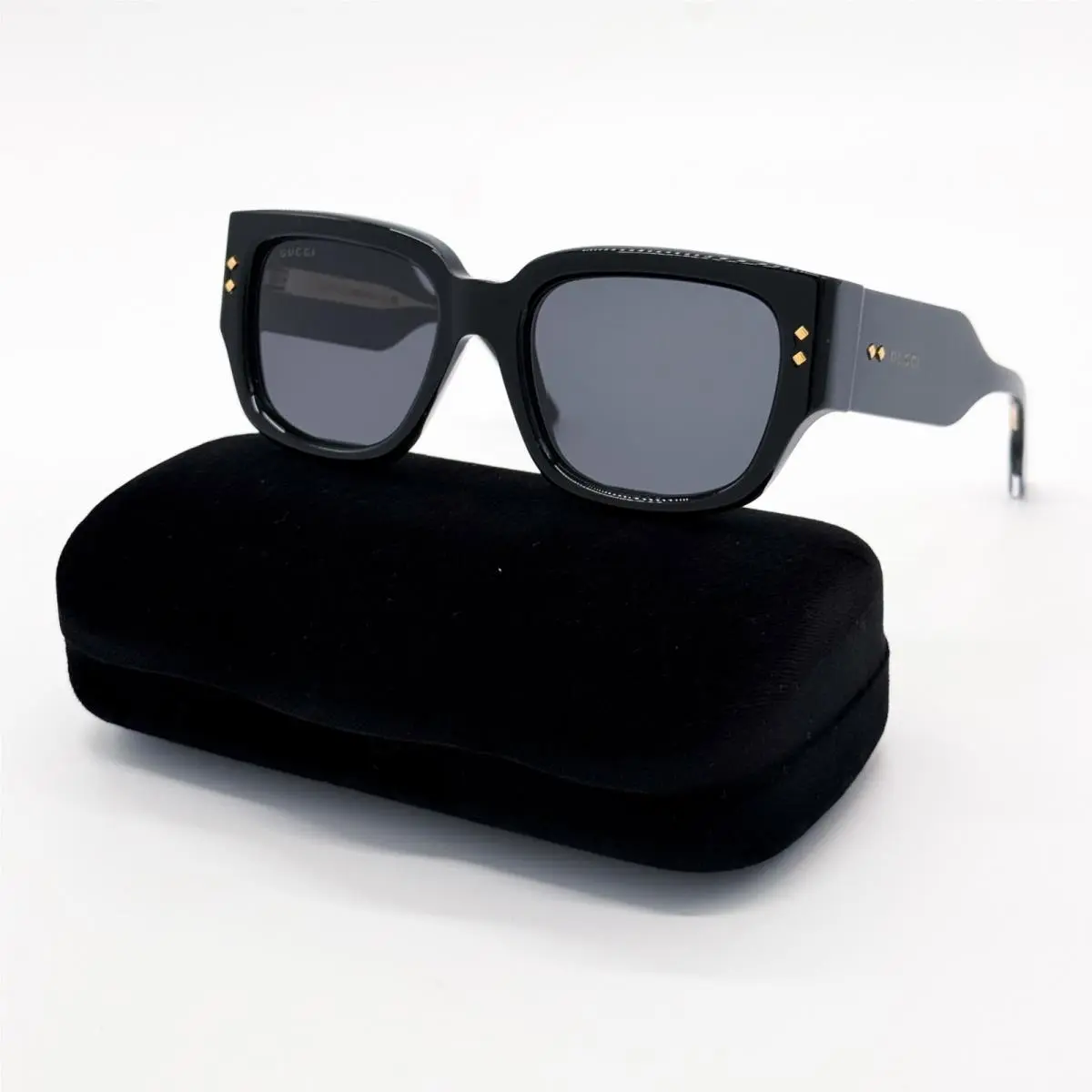 Gucci GG1261S 001 Sunglasses Unisex Black/gray Eyewear